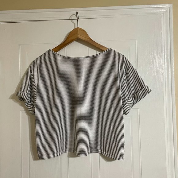 Topshop Striped Short Sleeve Shirt - Picture 2 of 4